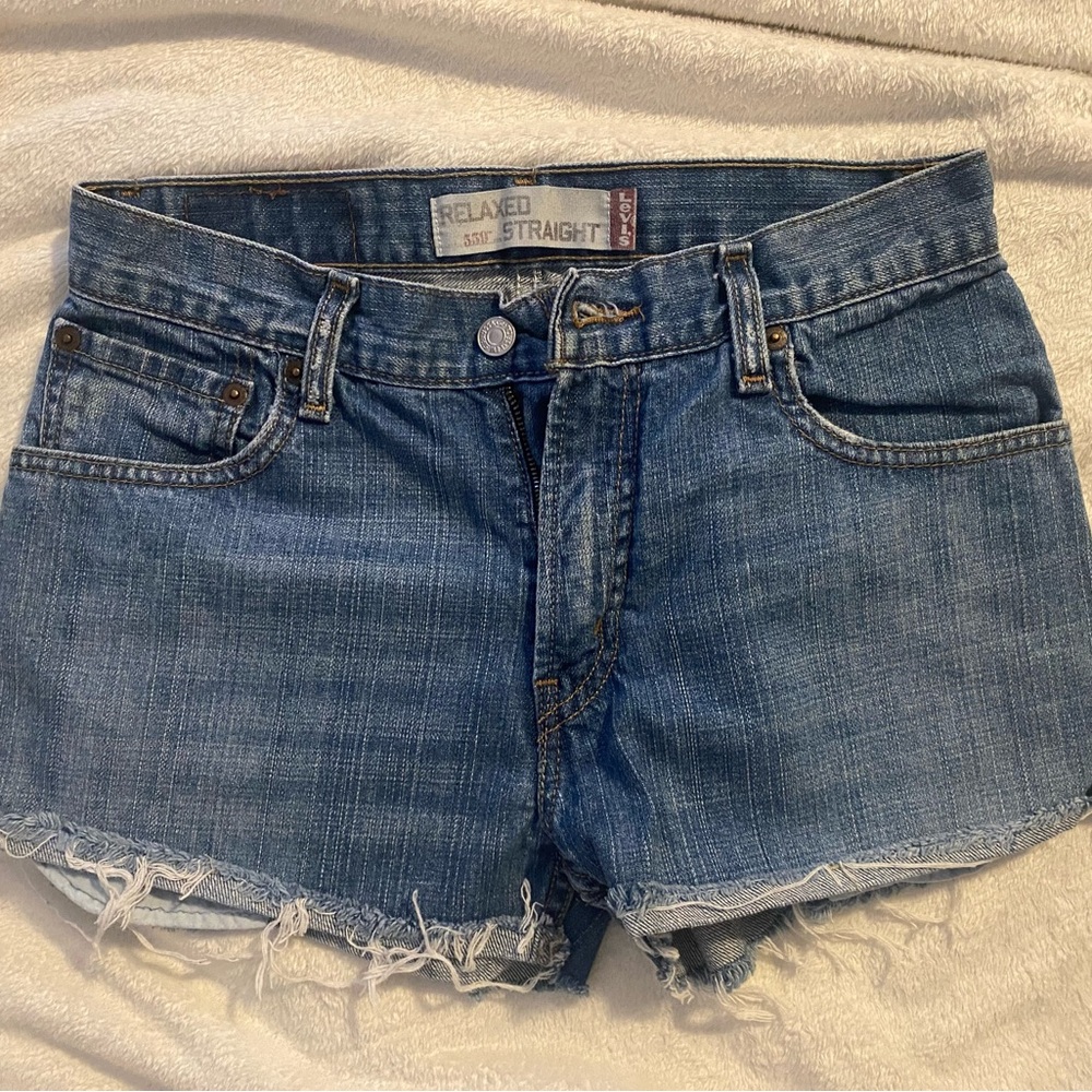 Relaxed Straight Blue Denim Shorts for Women